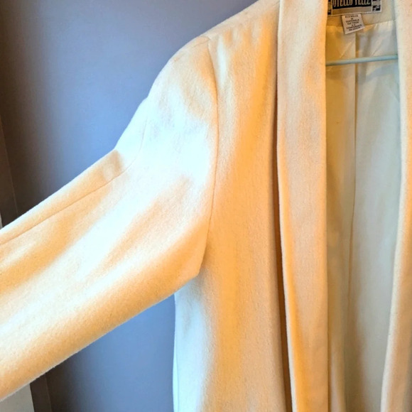 Otello Pelle Vintage Wool Blend White Coat 16/18 - Picture 3 of 15